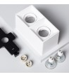 Plafonnier Space Carré Double Blanc avec Ampoule GU10 - 94275 - vue 8