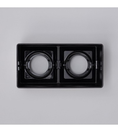 Plafonnier Space Carré Double Noir avec Ampoule GU10 - 94269 - vue 6
