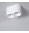 Plafonnier Double Blanc avec Ampoule GU10 Space - 94263 - vue 1