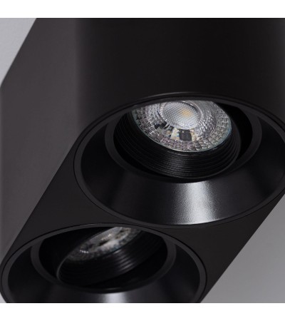 Plafonnier Space Double Noir avec Ampoule GU10 - 94260 - vue 4