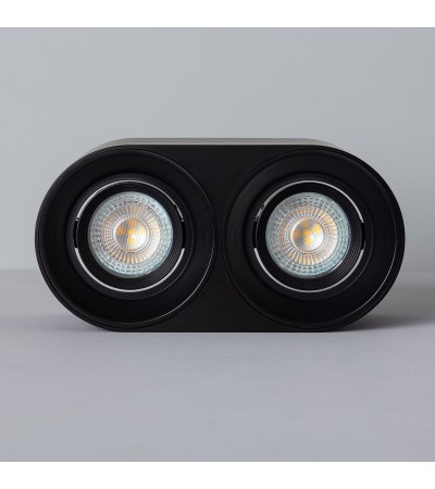 Plafonnier Space Double Noir avec Ampoule GU10 - 94260 - vue 7