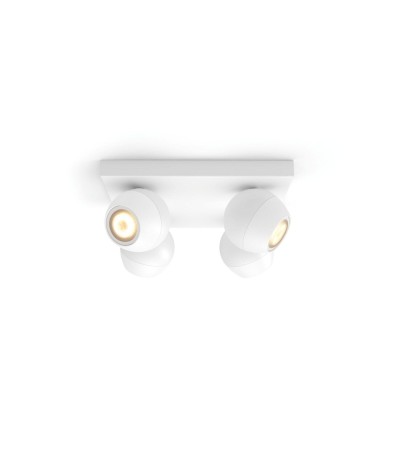 Plafonnier White Ambiance Buckram 4 Spots GU10 Hue