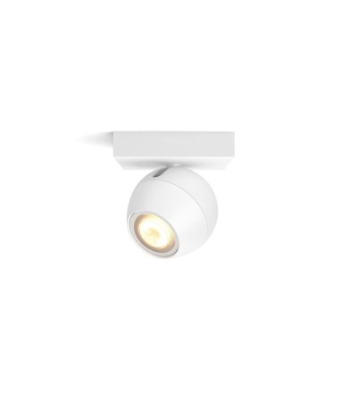 Plafonnier White Ambiance Buckram Rallonge 1 Spot GU10 Hue
