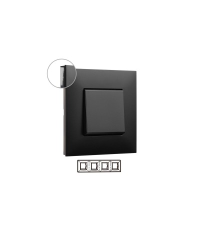 Plaque de Finition 4 Eléments Dark LEGRAND Valena Next 741054