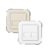 Plaque Prise Double RJ11/RJ45 SIMON 31 31089 - 68449 - vue 1