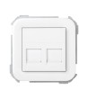 Plaque Prise Double RJ11/RJ45 SIMON 31 31089 - 68449 - vue 2