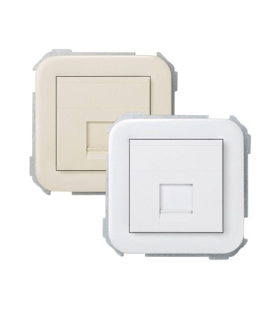 Plaque Prise RJ11/RJ45 SIMON 31 31085