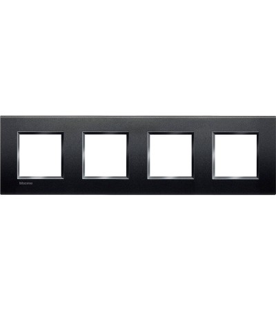 Platine Carée 4x2 Modules BTicino Living Light LNA4802M4BI