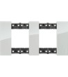 Platine de Finition 2 x 2 Modules Kristall BTicino Living Now KA4802M2D_ - 82800 - vue 1