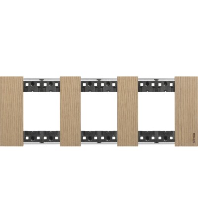 Platine de Finition 2 x 3 Modules Bois BTicino Living Now KA4802M3L_