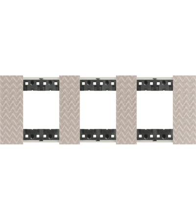 Platine de Finition 2 x 3 Modules IMD BTicino Living Now KA4802M3M_