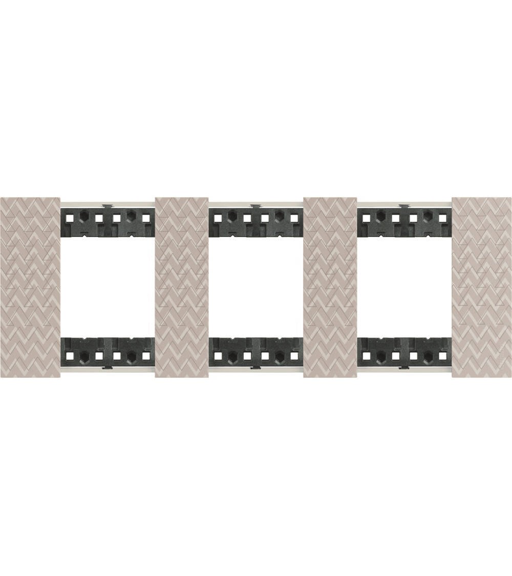 Platine de Finition 2 x 3 Modules IMD BTicino Living Now KA4802M3M_ - 82849 - vue 1