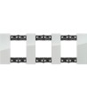 Platine de Finition 2 x 3 Modules Kristall BTicino Living Now KA4802M3D_ - 82812 - vue 1