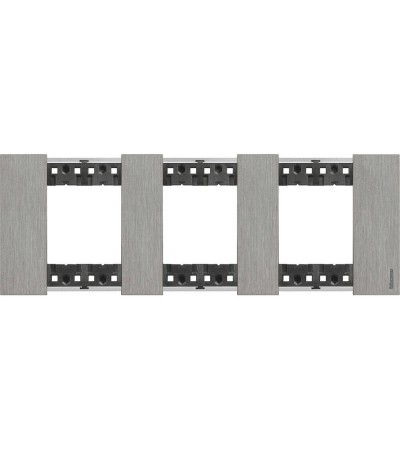 Platine de Finition 2 x 3 Modules Métals BTicino Living Now KA4802M3_