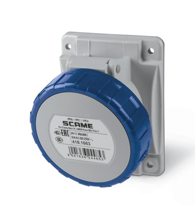 Prise Industrielle sur Tableau Étanche 16A IP67 Optima SCAME