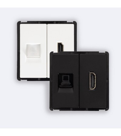 Prise Internet RJ45 CAT 6 + HDMI Modern