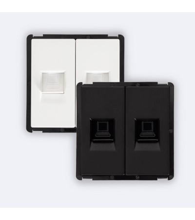 Prise Internet RJ45 Cat 6 Double Modern
