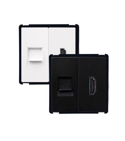 Prise RJ45 Internet + HDMI Modern