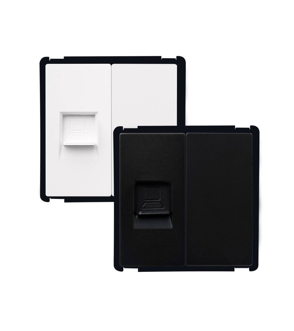 Prise RJ45 Internet + Obturateur Modern - 63668 - vue 1