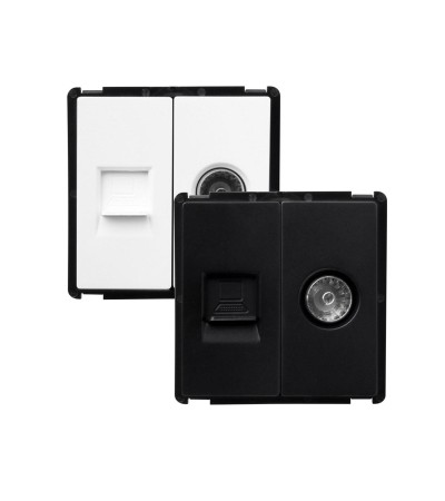 Prise RJ45 Internet + TV Modern