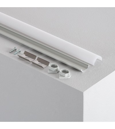 Profilé Aluminium Angle 1 m avec Capot Circulaire pour Rubans LED jusqu'à 10 mm - 80994 - vue 5