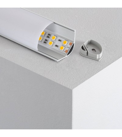 Profilé Aluminium Arrondi d'Angle 1m pour Ruban LED jusqu'à  20mm
