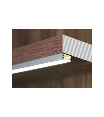 Profilé Aluminium En Saillie 1 m avec Capot Translucide pour Rubans LED jusqu'à 10 mm - 80988 - vue 2