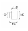 Applique LED Afrodita Power 17.4W LEDS-C4 05-9773-34-37 - 69538 - vue 3
