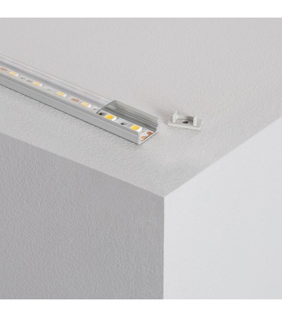 Profilé Aluminium en Saillie avec Capot Continu pour Ruban LED jusqu'à  12mm