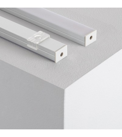 Profilé Aluminium En Saillie pour Rubans LED jusqu'à 16 mm avec Capot Continu - 69918 - vue 5