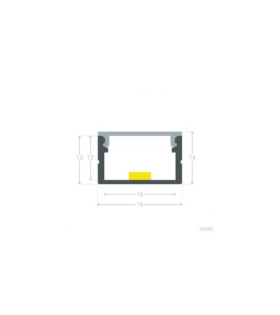 Profilé Aluminium En Saillie pour Rubans LED jusqu'à 16 mm avec Capot Continu - 69918 - vue 8