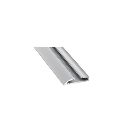 Profilé Aluminium en Saillie Demie-Arrondie 2m Gris pour Double Rubans LED jusqu'à  12mm
