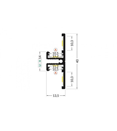 Profilé Aluminium En Saillie Double Moulure 1 m pour Rubans LED jusqu'à 8 mm - 80971 - vue 7