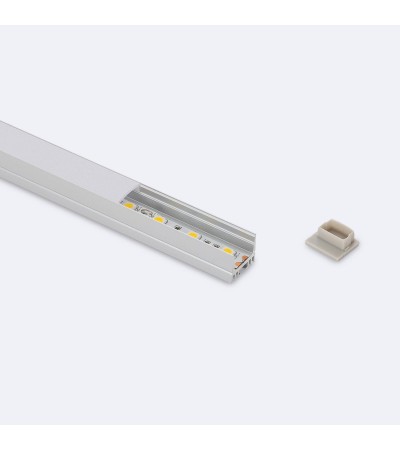 Profilé Aluminium en Saillie et Suspendue 2m Pour Ruban LED jusqu'à  13 mm