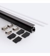 Profilé Aluminium En Saillie Double Moulure 2 m Noir pour Rubans LED jusqu'à 10 mm - 104932 - vue 1