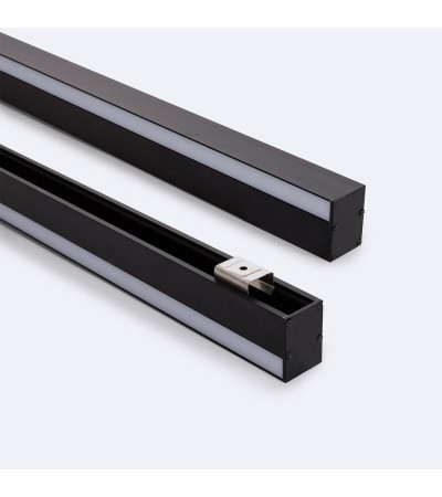 Profilé Aluminium En Saillie Double Moulure 2 m Noir pour Rubans LED jusqu'à 10 mm - 104932 - vue 2