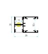 Profilé Aluminium En Saillie Double Moulure 2 m Noir pour Rubans LED jusqu'à 10 mm - 104932 - vue 3