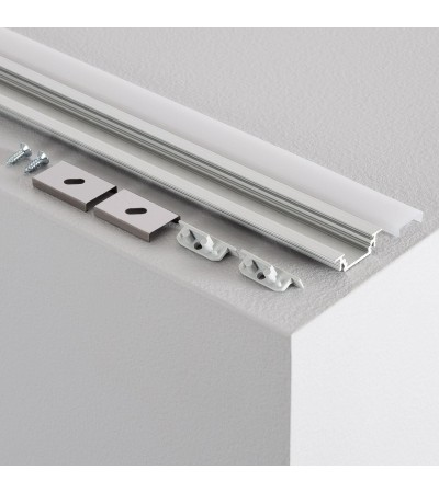 Profilé Aluminium Encastré 1 m Capot Coulissant pour Rubans LED jusqu'à 10 mm - 81079 - vue 5