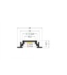 Profilé Aluminium Encastré 1 m Capot Coulissant pour Rubans LED jusqu'à 10 mm - 81079 - vue 7