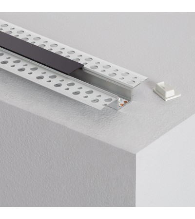 Profilé Aluminium Encastré dans Pltre / Placo 2m pour Ruban LED