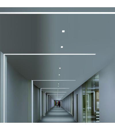 Profilé Aluminium Encastré pour Plafond avec Clips pour Rubans LED jusqu'à 12 mm - 68333 - vue 4