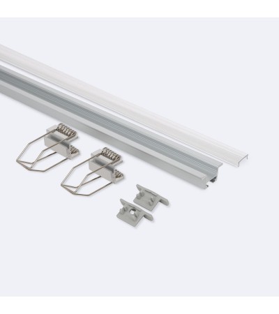 Profilé Aluminium Encastré pour Plafond avec Clips pour Rubans LED jusqu'à 12 mm - 68333 - vue 8
