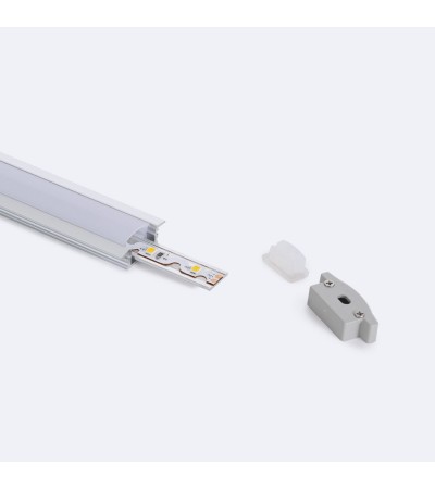 Profilé Aluminium Encastrable 2 m pour Rubans LED jusqu'à  8 mm