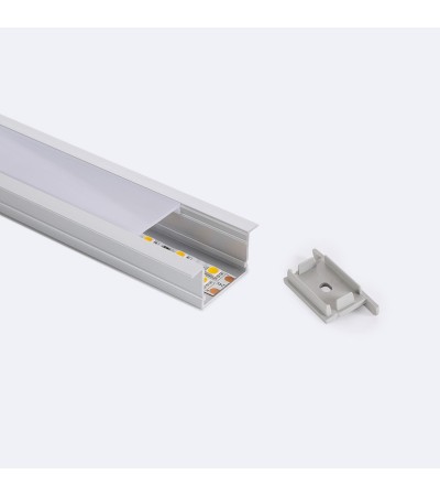 Profilé Aluminium Encastrable 2m Pour Ruban LED jusqu'à  25 mm