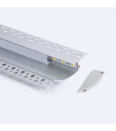 Profilé Aluminium Encastrable pour Pltre/Pladur Pour Ruban LED jusqu'à  12mm