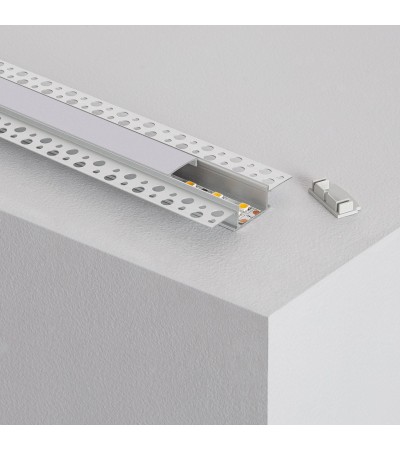 Profilé Aluminium Intégration dans Pltre / Placo pour Double Ruban LED Jusqu'à  20mm