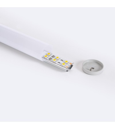 Profilé Aluminium Rond Suspendu 2m Pour Ruban LED jusqu'à  16 mm