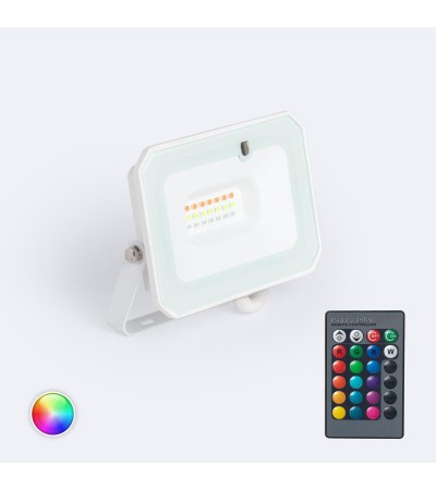 Projecteur LED 20W IP65 RGBW avec Télécommande IR