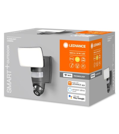 Projecteur LED 24W 74lm/W Smart+ WiFi IP44 avec Caméra et Détecteur LEDVANCE 4058075478312 - 93258 - vue 2