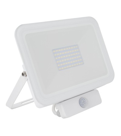 Projecteur LED Slim Crystal 120lm/W 50W IP65 avec Détecteur de Présence PIR